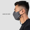 Terrel sportswear evo mask grey masker kain non medis 3d konektor