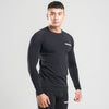 Terrel Sportswear - Performance Base Layer Longsleeve Atasan Black Running Men | Baju Atasan Lengan Panjang Olahraga Stretch Compression Pocket