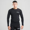 Terrel Sportswear - Performance Base Layer Longsleeve Atasan Black Running Men | Baju Atasan Lengan Panjang Olahraga Stretch Compression Pocket