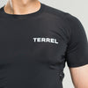 Terrel Sportswear - Performance Base Layer Atasan Black Running Men | Baju Atasan Olahraga Stretch Compression Pocket
