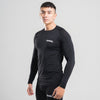 Terrel Sportswear - Performance Base Layer Longsleeve Atasan Black Running Men | Baju Atasan Lengan Panjang Olahraga Stretch Compression Pocket
