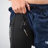 Terrel sportswear Compression Short Active Navy Celana olahraga panjang gym running lari pria