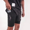 Terrel Celana Lari Dashing Running 2 in 1 Short Black Running Series