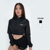 Terrel women basic crop jacket olah raga gym running lari yoga