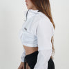 Terrel women basic crop jacket olah raga gym running lari yoga white