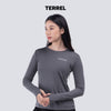 Terrel Sportswear - Basic Long Sleeve Women Running Gym Yoga | Kaos Olahraga Wanita Dry Fit Quick Dry Lightweight Thumbhole Polyester