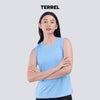 Terrel sportswear Basic Tanktop Sky Blue Women Sleeveless baju atasan tanpa lengan kaos olahraga dry fit wanita lari running gym