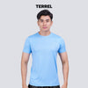Terrel sportswear Basic Tee Sky Blue  kaos olahraga dry fit lari running gym pria lengan pendek