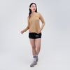 Terrel sportswear Basic Long Sleeve Cream Women baju atasan lengan panjang kaos olahraga dry fit wanita lari running gym