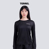 Terrel sportswear Basic Long Sleeve Black Women baju atasan lengan panjang kaos olahraga dry fit wanita lari running gym