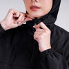Terrel women basic cagoule jacket black olah raga gym lari running
