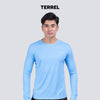 Terrel sportswear basic long sleeve sky blue baju atasan lengan panjang kaos olahraga dry fit pria lari running gym