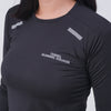 Terrel Kaos Lari Wanita Lengan Panjang Dashing Running Cool Tech Quick Dry untuk Running Gym Hitam