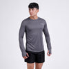 Terrel Sportswear Basic Long Sleeve Grey baju atasan lengan panjang kaos olahraga dry fit pria lari running gym