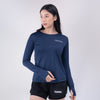 Terrel sportswear Basic Long Sleeve Navy Women baju atasan lengan panjang kaos olahraga dry fit wanita lari running gym