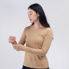 Terrel sportswear Basic Long Sleeve Cream Women baju atasan lengan panjang kaos olahraga dry fit wanita lari running gym