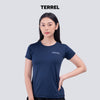 Terrel Sportswear Basic Tee Navy Kaos Olahraga Wanita Dry Fit Quick Dry Lari Running Gym Yoga