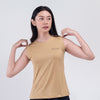 Terrel Sportswear Basic Tanktop Cream Women Sleeveless Dry Fit Quick Dry Kaos Olahraga Wanita Running Gym Yoga