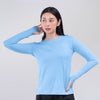 Terrel sportswear Basic Long Sleeve Sky Blue Women baju atasan lengan panjang kaos olahraga dry fit wanita lari running gym