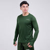 Terrel sportswear basic long sleeve green baju atasan lengan panjang kaos olahraga dry fit pria lari running gym