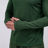 Terrel sportswear basic long sleeve green baju atasan lengan panjang kaos olahraga dry fit pria lari running gym