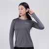 Terrel sportswear Basic Long Sleeve Grey Women baju atasan lengan panjang kaos olahraga dry fit wanita lari running gym