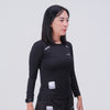 Terrel Kaos Lari Wanita Lengan Panjang Dashing Running Cool Tech Quick Dry untuk Running Gym Hitam
