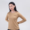 Terrel sportswear Basic Long Sleeve Cream Women baju atasan lengan panjang kaos olahraga dry fit wanita lari running gym