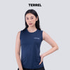 Terrel sportswear Basic Tanktop Navy Women sleeveless baju atasan tanpa lengan kaos olahraga dry fit wanita lari running gym
