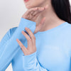 Terrel sportswear Basic Long Sleeve Sky Blue Women baju atasan lengan panjang kaos olahraga dry fit wanita lari running gym