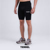 Terrel Sportswear - Performance Base Layer Short Pants Black Running Men | Celana Pendek Olahraga Stretch Compression Pocket