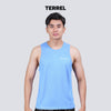 Terrel sportswear Basic Tanktop Sky Blue Sleeveless singlet pria dry fit gym running pria