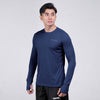 Terrel sportswear basic long sleeve navy baju atasan lengan panjang kaos olahraga dry fit pria lari running gym