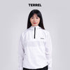 Terrel women basic cagoule jacket white olah raga gym lari running
