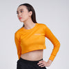 Terrel women Basic longsleeve crop yellow baju olah raga dryfit gym lari running yoga