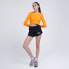 Terrel women Basic longsleeve crop yellow baju olah raga dryfit gym lari running yoga