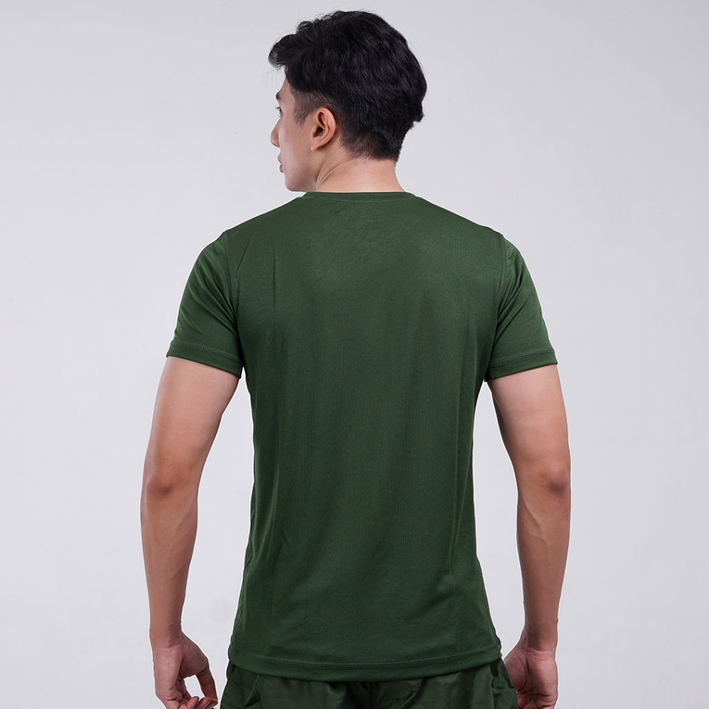 Crazy deals terrel sportswear basic tee green kaos olah raga dry fit lari running gym pria