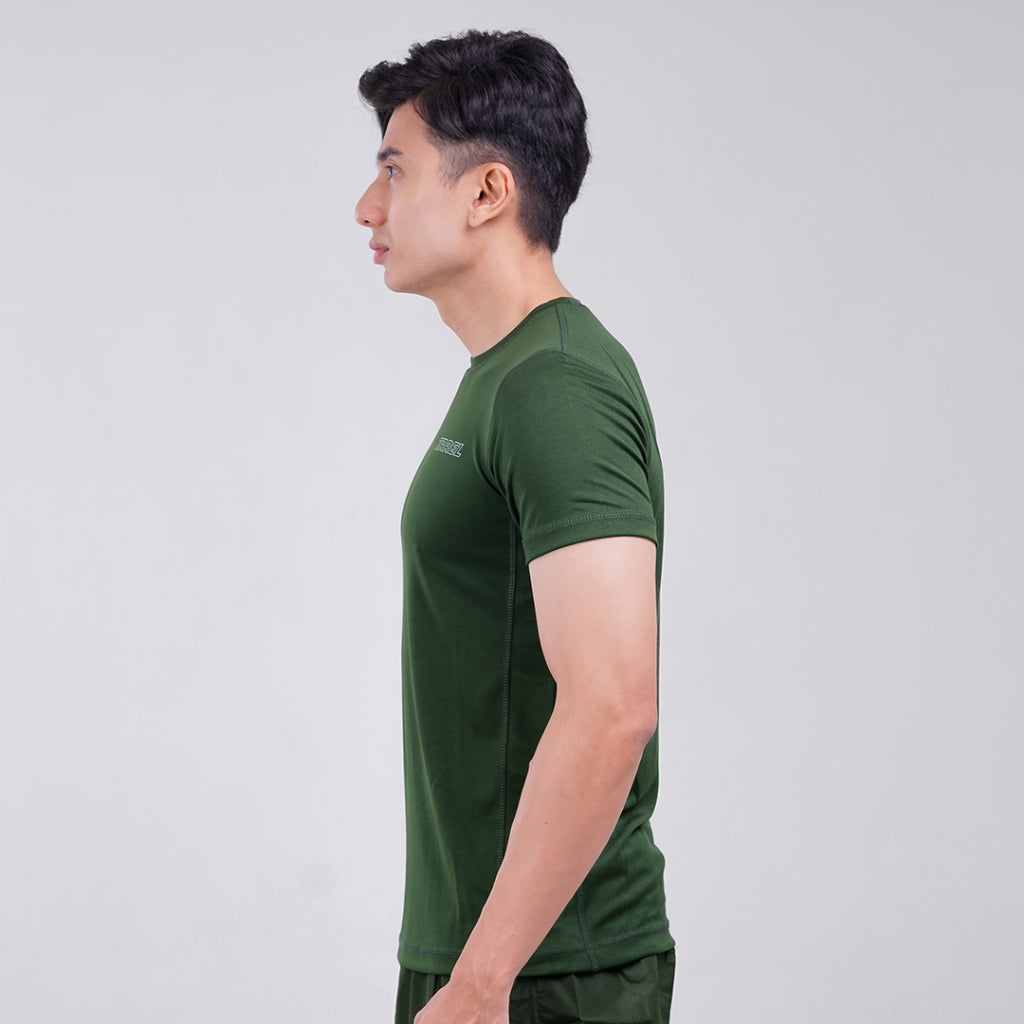 Crazy deals terrel sportswear basic tee green kaos olah raga dry fit lari running gym pria