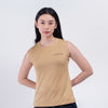 Terrel Sportswear Basic Tanktop Cream Women Sleeveless Dry Fit Quick Dry Kaos Olahraga Wanita Running Gym Yoga