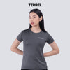 Terrel sportswear Basic Tee Grey Women kaos olahraga dry fit lari running gym wanita lengan pendek