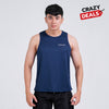 Crazy deals terrel sportswear basic tanktop navy sleeveless singlet pria dry fit gym running pria