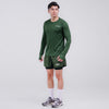 Terrel sportswear basic long sleeve green baju atasan lengan panjang kaos olahraga dry fit pria lari running gym