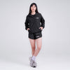 Terrel women basic cagoule jacket black olah raga gym lari running