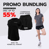 Promo Bundling Women Basic Series B ( Basic Tee Women + Compression Short Women )