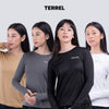 Terrel Sportswear - Basic Long Sleeve Women Running Gym Yoga | Kaos Olahraga Wanita Dry Fit Quick Dry Lightweight Thumbhole Polyester