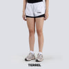 Terrel sportswear Compression Short White Women celana olahraga pendek gym running lari wanita