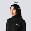 Terrel basic hijab outer sport black bergo instant