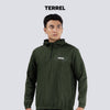 Terrel basic cagoule jacket green olah raga gym lari running