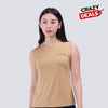 Crazy deals terrel sportswear basic tanktop cream women dry fit running gym yoga kaos olahraga wanita