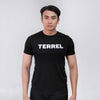Terrel sportswear basic tee big logo black kaos olah raga dry fit lari running gym pria